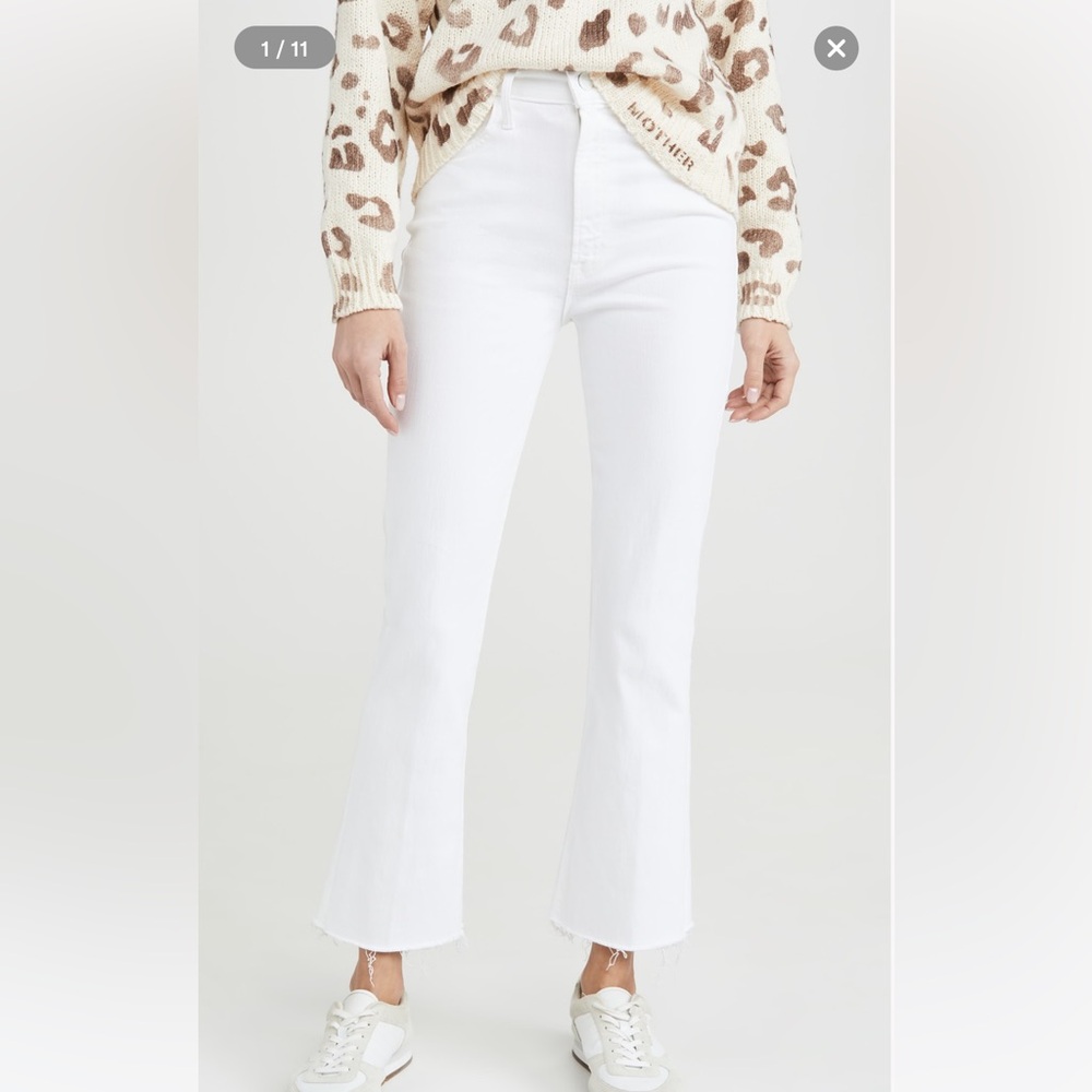 MOTHER White Ankle & Cropped Jeans